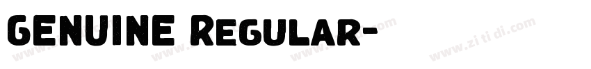 GENUINE Regular字体转换 GENUINE Regular字体转换